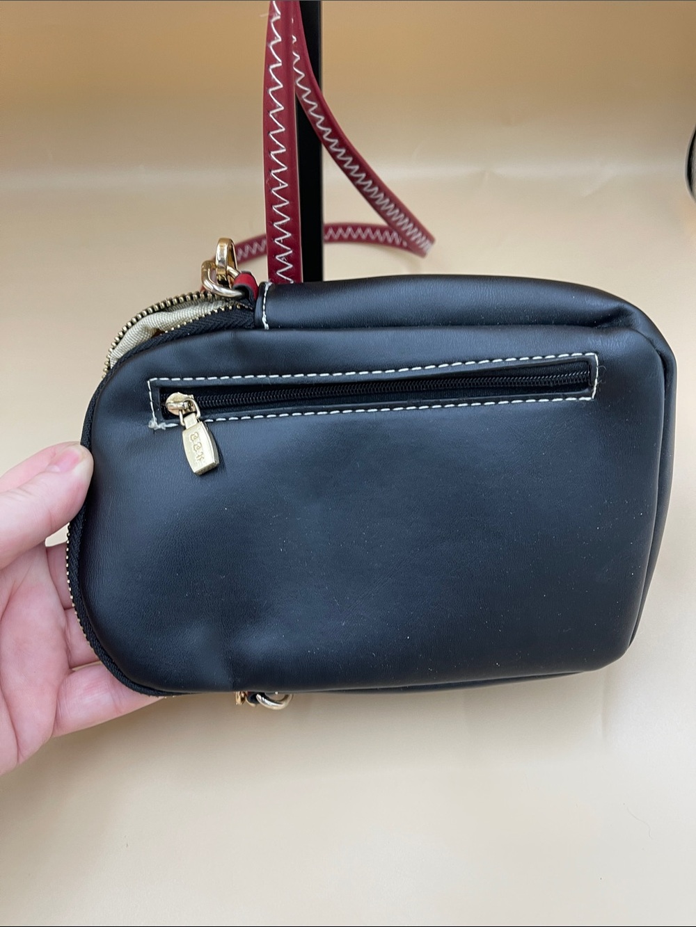 Black Crossbody Phone Bag with Cat Motif - Fun Playful Attention Grabber - Picture 3 of 9